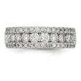 thumbnail image 4 of 14K White Gold Ring Band Wedding Diamond Round , Size 9, 4 of 7