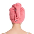 thumbnail image 5 of HOPESHINE Toalla suave para el cabello de ducha para mujer, gorro de secado con turbante para el cabello, gran regalo para mujeres (paquete de 3 rosas rojas), 5 of 5