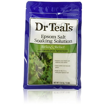 Dr. Teal's Epsom Salt Soaking Solution with Eucalyptus (Best Epsom Salt Brand)