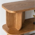 thumbnail image 4 of JERFIT Modern 3-Tier Wood Shelf Console Table with Ash Veneer, for Entryway, Living Room & Bedroom, 4 of 9