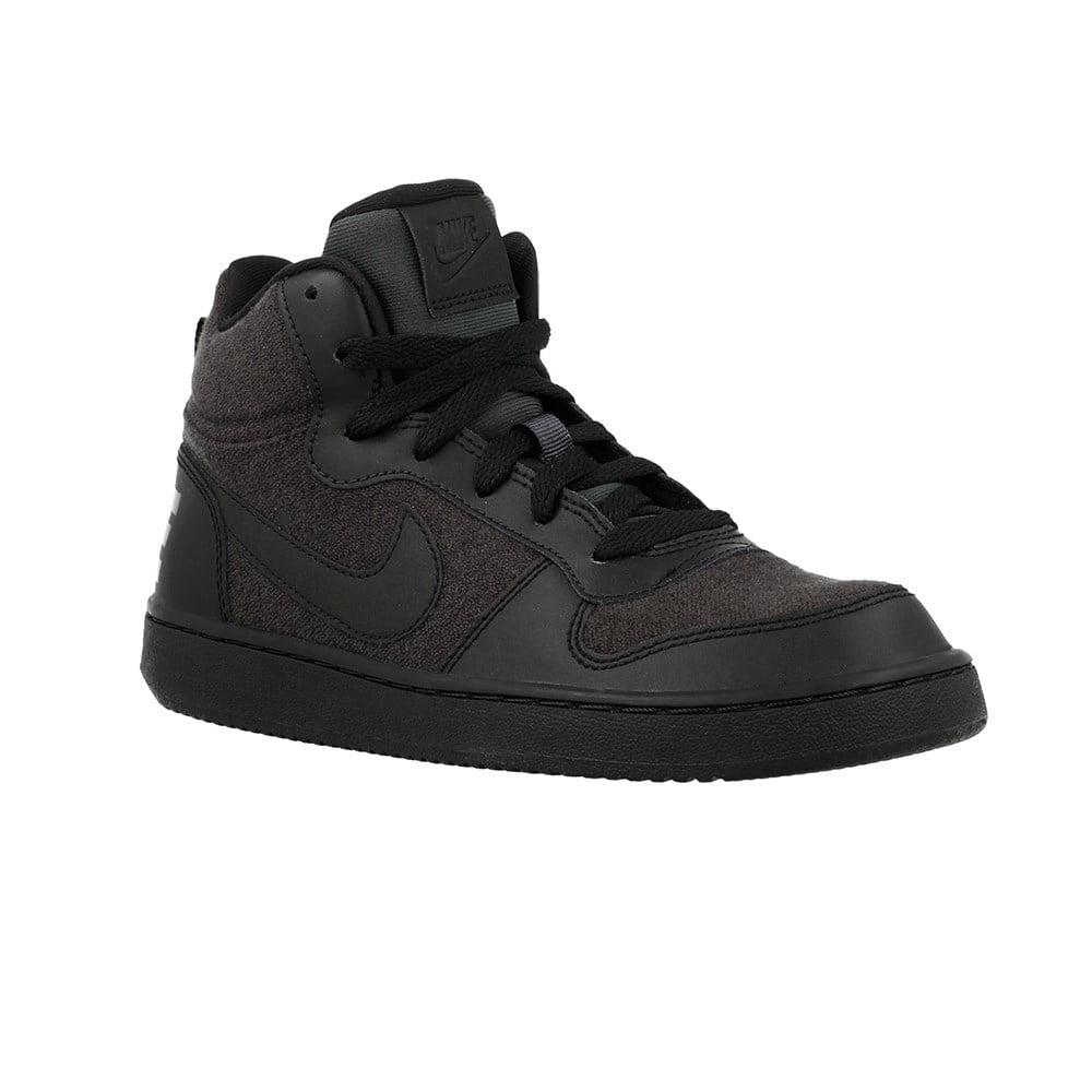 Nike court borough mid black hot sale