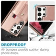 thumbnail image 5 of Nalacover for Samsung Galaxy S23 Ultra Wallet Case Hidden Card Slots Holder, Premium PU Leather Loop Finger Strap TPU Shockproof Lens Protection Cover for Samsung Galaxy S23 Ultra, Rosegold, 5 of 6