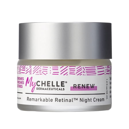 Remarkable Retinal Night Cream Nutrient-Rich Moisturizer with Vitamin A Retinaldehyde for All Skin Types, Cruelty Free, Vegan, White, 1.2 Fl Oz