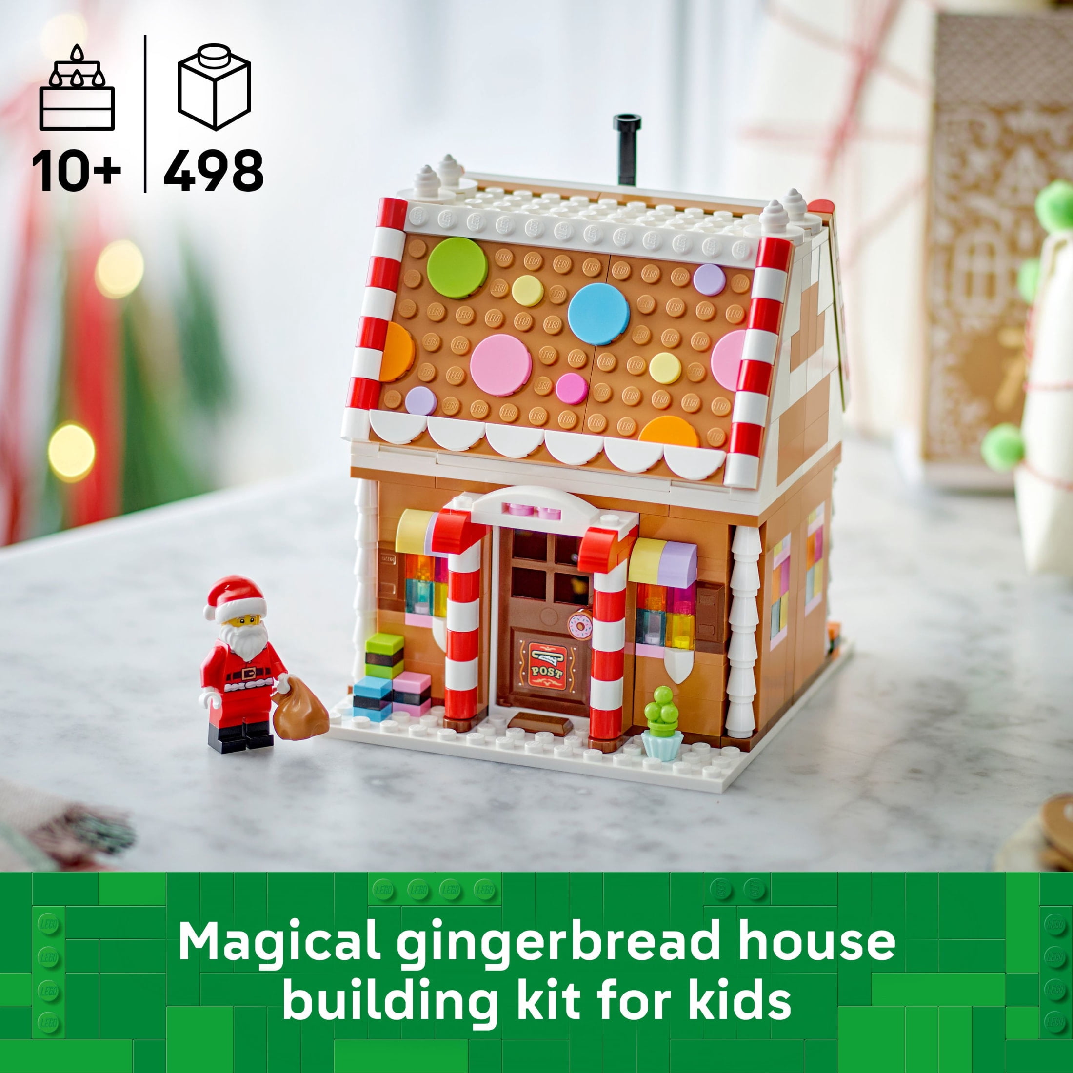 LEGO, Iconic Festive Gingerbread House, 40809, Multicolor
