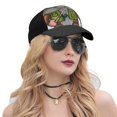 thumbnail image 5 of Naloa Fishing Gnome Adult adjustable Print Baseball Hat, Patchwork curved brim baseball capfor Men and Women, One Size, 5 of 5