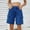 Blue, variant on Xihbxyly Gym Shorts Women Summer Solid Color High Waist Shorts with Pockets Leisure Loose Fit Comfortable Summer Shorts