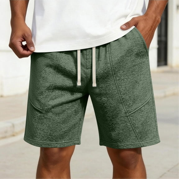 Horkkom Mens Gym Shorts High Waisted Straight Leg Athletic Shorts Workout Comfortable Running Shorts, S-5XL