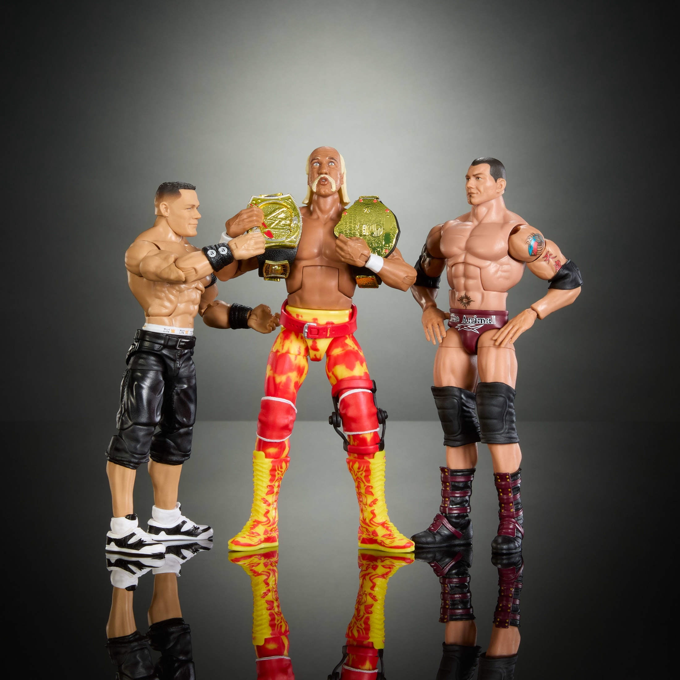 WWE Elite Hulk Hogan John Cena Batista Action Figures, 6-inch Collectible Set with Articulation & Accessories