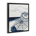 thumbnail image 3 of Stupell Industries Umbrellas on Minimal Beach Landscape & Nature Painting Black Floater Framed Canvas Art Print Wall Art, 25 x 31, 3 of 9