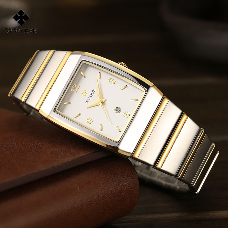 Square Watch for Men and Women - Stainless Steel With Date - Casual Men's Watches