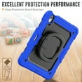 thumbnail image 7 of Dteck Kids Full Body Protection Case for iPad Air 13 inch 2025/2024,Heavy Duty Silicone Case 360 Degree Rotating Handle Stand Cover with Screen Protector for iPad Air 13-in. M3/M2, Black+Blue, 7 of 7