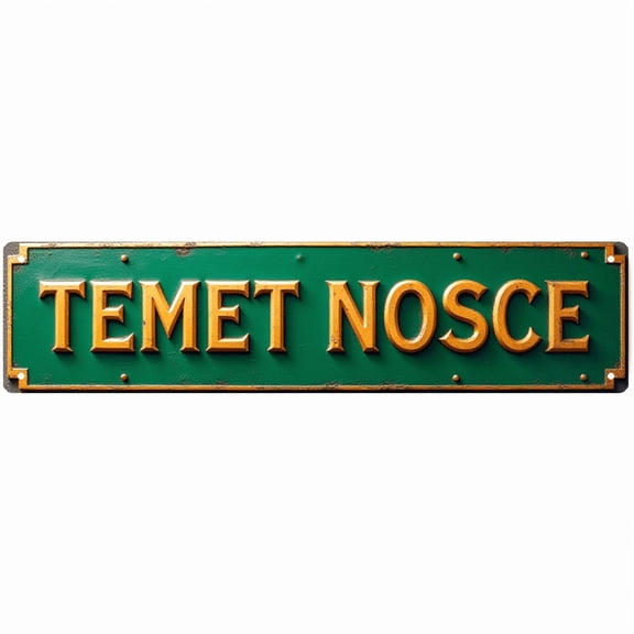"Temet Nosce" Tin Sign - 16x4 Inches Philosophical Decor for Wall, Ideal for Bedroom, Study, Living Room | indie room decor, unique wall decor, vintage decor for home