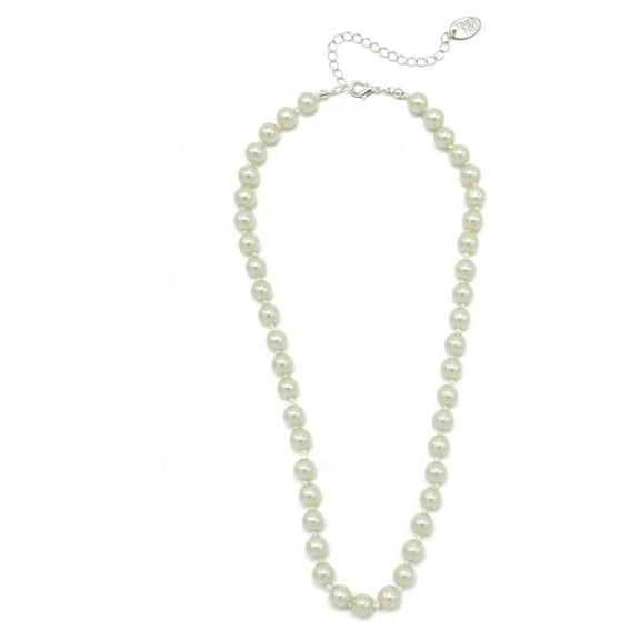 Time and Tru Women's 8MM Faux Pearl Necklace 17.5" with Extender