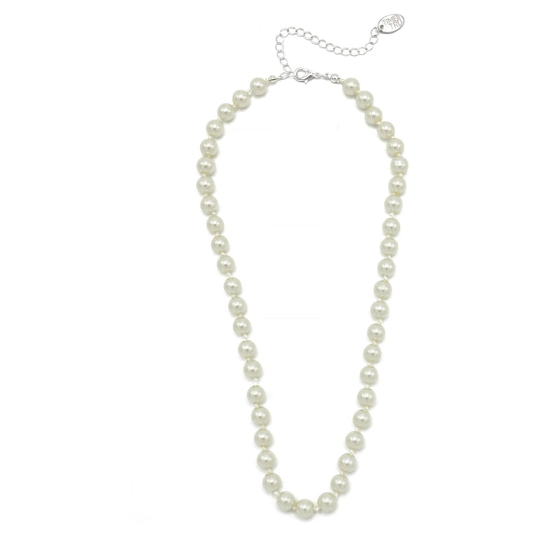 Time and Tru 8MM Faux Pearl Necklace with Extender photo 1