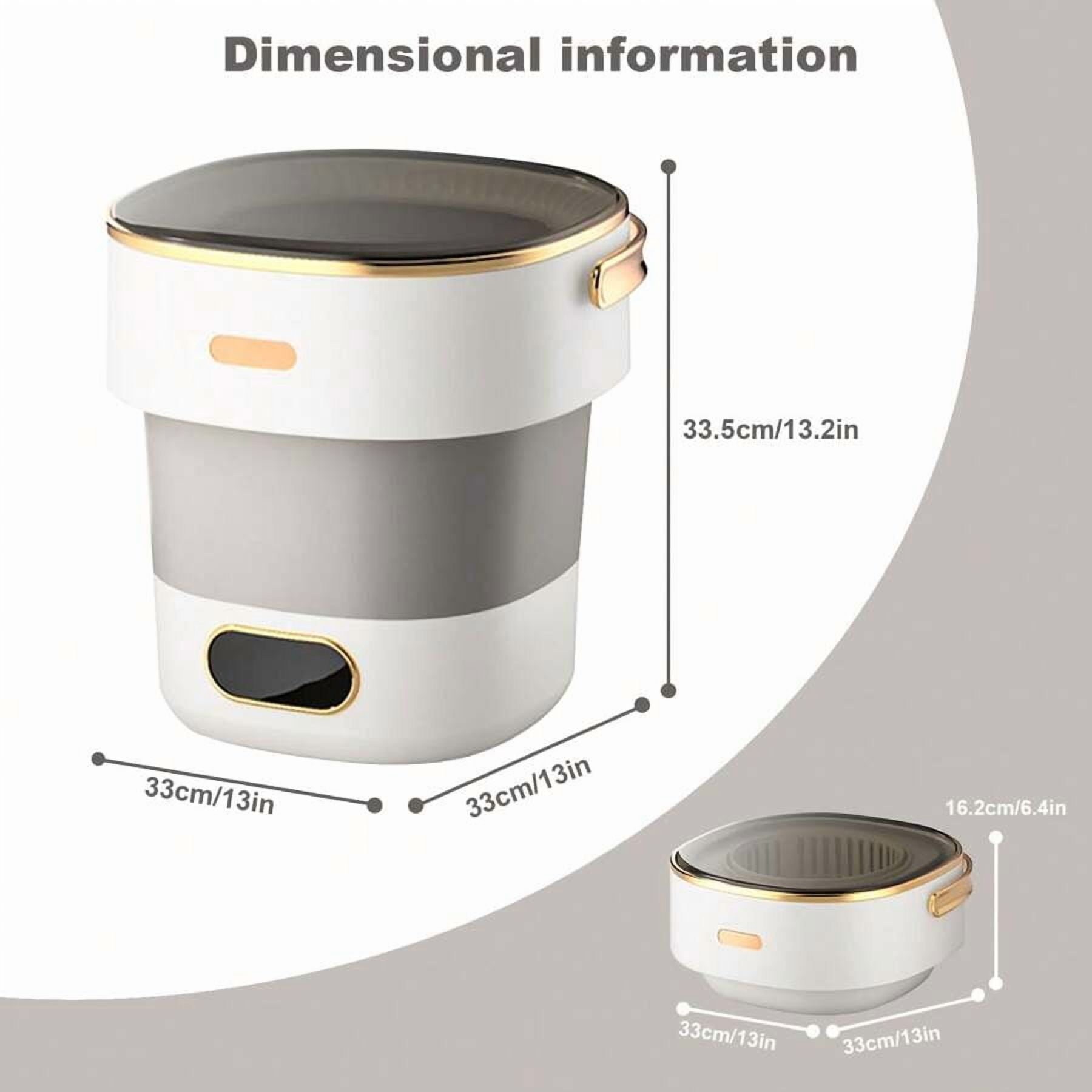 Portable Washing Machine With Spin Dryer, Fully Automatic 13L Folding Washing Machine With 3 Cleaning Modes For Underwear, Baby Clothes Cleaning