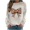 thumbnail image 2 of Xuyuer Women's Printed Long Sleeve Round Neck Casual Hoodless Sweatshirt, Comfortable Pullover Top for Mother's Day Gifts, Family Events and Relaxed Everyday Wear, 2 of 6
