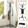 Costway Metal Coat Rack Hat Stand Tree Hanger Hall Umbrella Holder