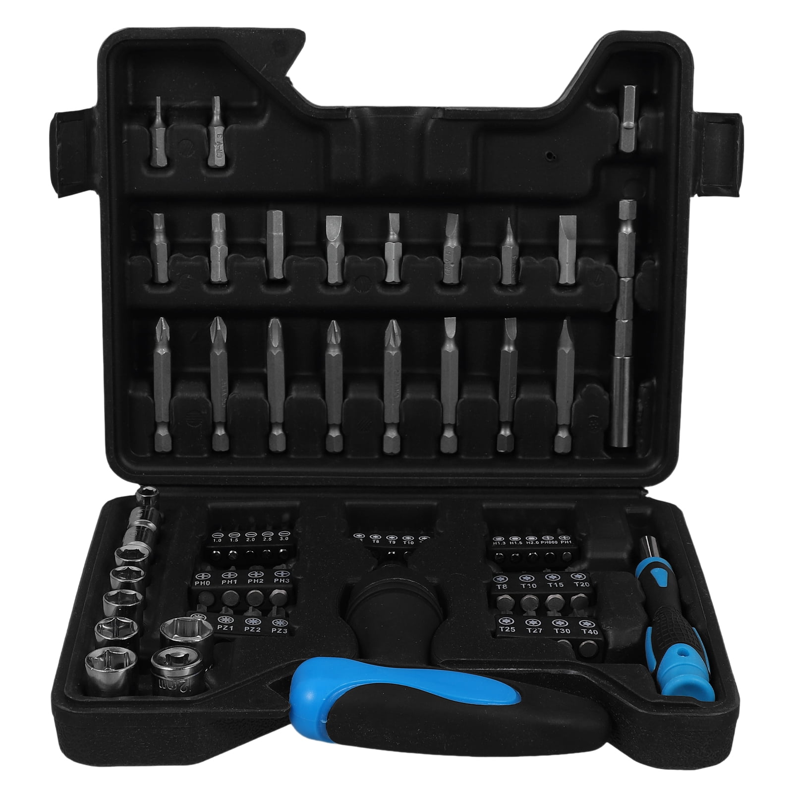 RENACLIPY 63-Piece Pin Extractor and Screwdriver Bit Tool Kit with Socket Set for Portable Use and Easy Device Repair