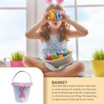 thumbnail image 4 of Bearachild Bolsa de conejito Canasta de Pascua Conveniencia Cubos de vacaciones Suministros para niños Patrones surtidos decorativos Bolsas con Almacenamiento y organización del hogar encaje rosa, 4 of 6