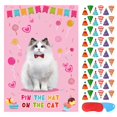 thumbnail image 1 of Juego de fiesta: Pin the Hat On The Cat Cat, fiesta de cumpleaños para niños, 1 of 8