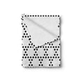 thumbnail image 2 of Black and White Soft Flannel Fleece Blanket, Monochrome Hexagonal Grid Formed by Small Hexagons Geometric Pattern, Cozy Plush for Indoor and Outdoor Use, 50" x 70", Black and White, by Ambesonne, 2 of 6