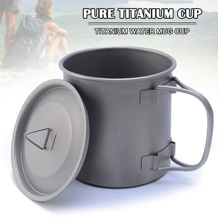 

Ameiqe Titanium Water Cup 400ml Mug with Folding Handles for Outdoor Picnic Camping