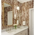 thumbnail image 3 of S4Sassy Modern Tree Sketch Print Wallpaper - Brown Wall Covering, 25" X 60" Self-Adhesive Vinyl Walls Paper, Decorative Wall Wrap, Easy Diy Walls Covering For Bedroom, Cabinets, Living Spaces, 3 of 7