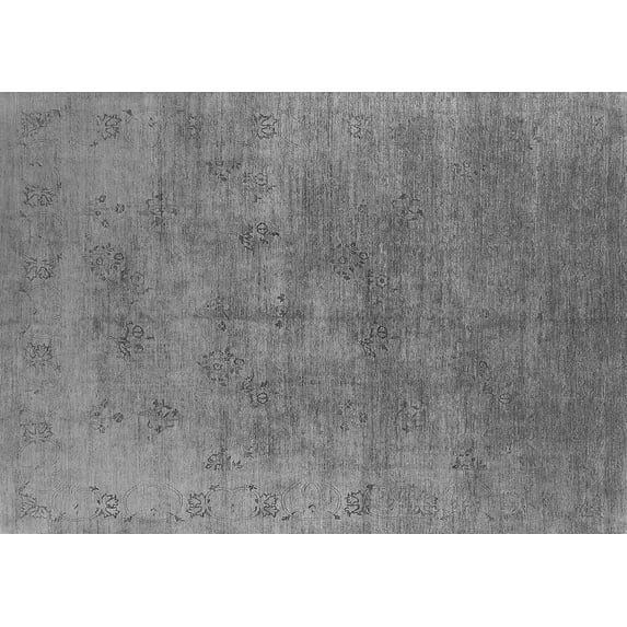 Ahgly Company Indoor Rectangle Oriental Gray Industrial Area Rugs, 2' x 4'