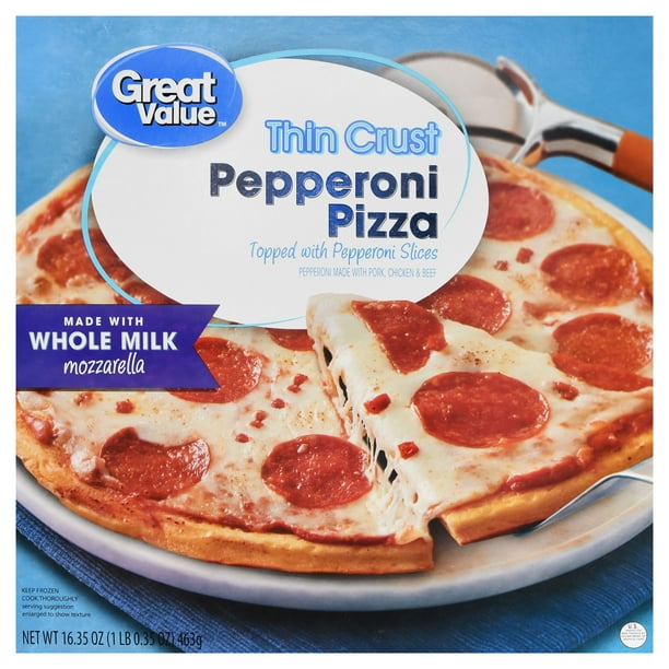 Great Value Thin Crust Pepperoni Pizza, 16.35 oz