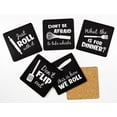 thumbnail image 2 of Inkdotpot Set of 6 Drink Coasters Easy Clean 4-inch SquareCoastersCork Base-Reusable- Kitchen Quote, 2 of 8