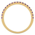 thumbnail image 5 of 1 ct Brilliant Round Cut Natural Amethyst 18K White/Rose/Yellow Gold Stackable Band SZ 7.25, 5 of 6