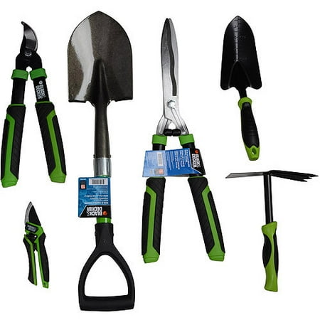 Black and Decker Home 6-Piece Garden Tool Kit, Multiple Colors ...