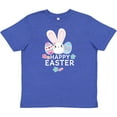 thumbnail image 3 of Inktastic Happy Easter with Bunny Head and Easter Eggs Youth T-Shirt, 3 of 5