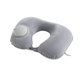 thumbnail image 2 of Almohada de viaje, almohada autoinflable, almohada inflable automática plegable, almohada para el cuello en forma de U para avión, coche, deportes al Gris, 2 of 10