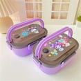 thumbnail image 3 of RWJDXD Kawaii Sanrio Hello Kitty Bento Box Kuromi Cinnamoroll Student Cartoon Sweet Double-layer Lunch Box Portable Partition Fresh Box, 3 of 7