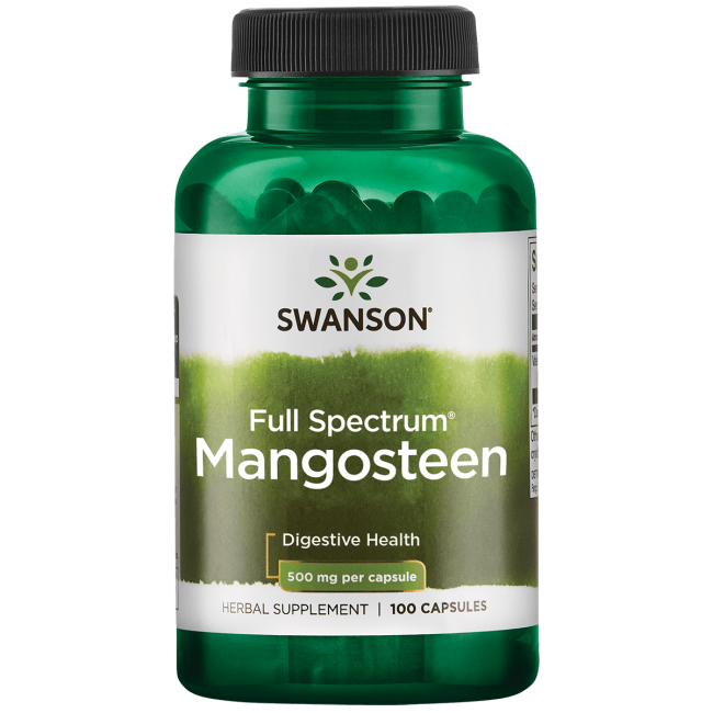 Swanson Mangosteen Capsules, 500 mg, 100 Count