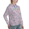 thumbnail image 2 of Yiaed Flamingo Print Womens Casual Hoodies Crew Neck Long Sleeve Sweatshirts With Pocket Pullover Tops Women's Hooded Sweatshirt-XX-Large, 2 of 5