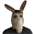 thumbnail image 1 of Shrek Donkey Mask, Halloween Novelty Deluxe Costume Party Cosplay Latex Animal Head Adult, Poor Mouth Donkey Animal Mask Big Mouth Donkey Head Cover V, 1 of 5