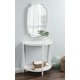 thumbnail image 5 of Kate and Laurel Bellport Farmhouse Demilune Console Table, 30 x 14 x 30, White, Rustic Accent Table for Storage and Display, 5 of 8