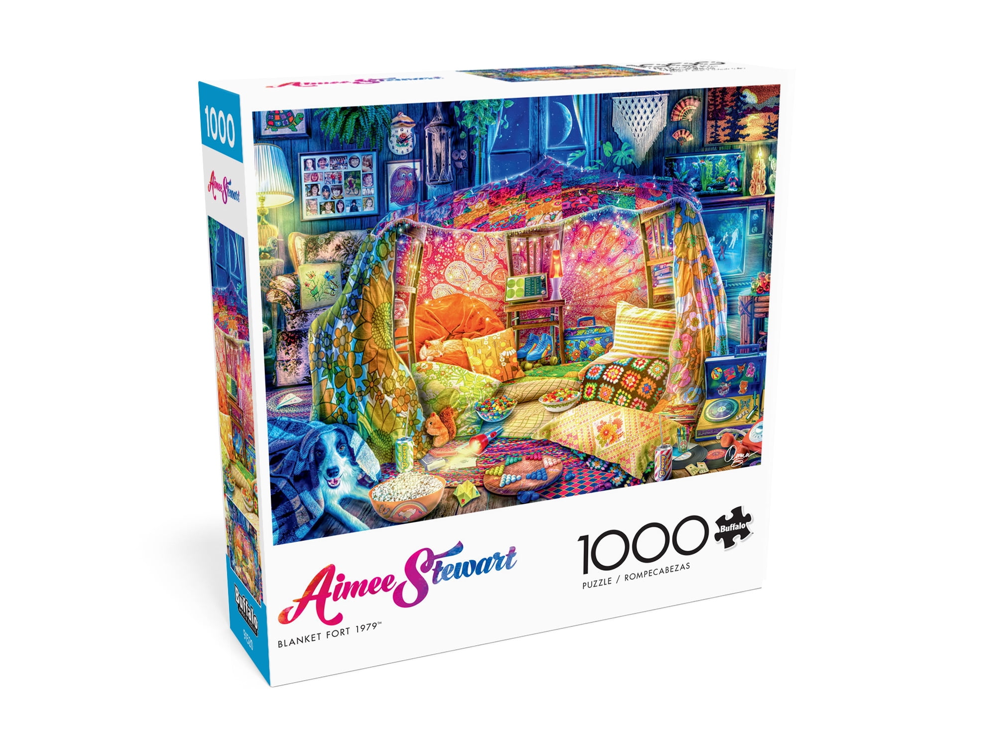 Buffalo Games 1000-Piece Aimee Stewart Blanket Fort 1979 Interlocking Jigsaw Puzzle