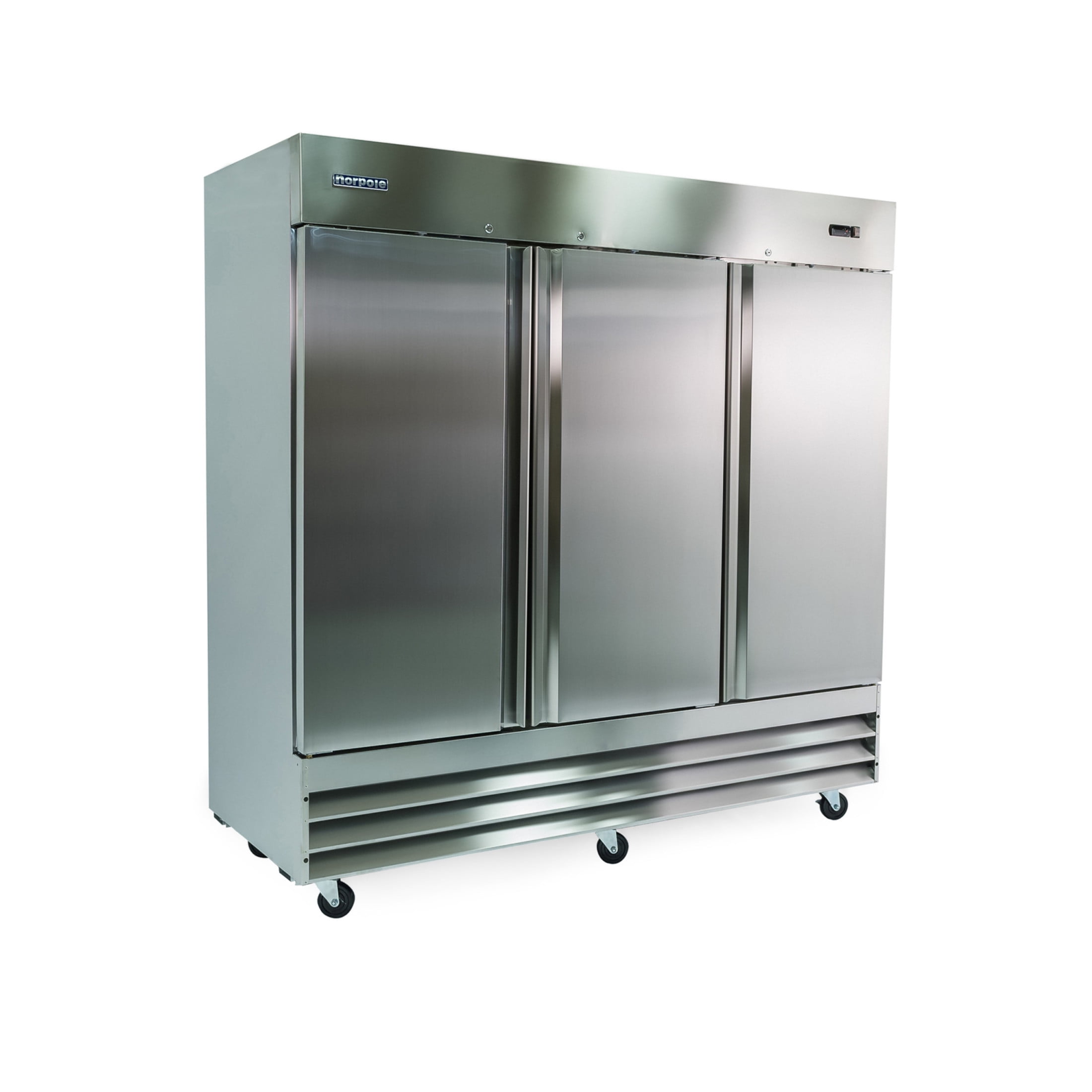 Norpole 72 cu. ft. 3-Door Commercial Upright Freezer in Stainless Steel in Stainless Steel