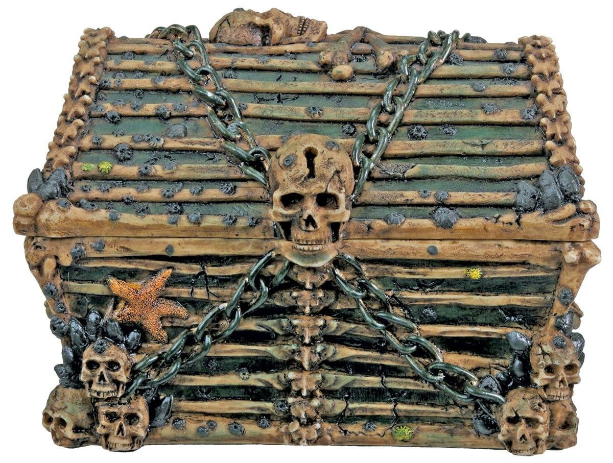 Ebros Pirate Davy Jones Skulls And Bones Treasure Chest Design Jewelry Box 