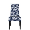 thumbnail image 6 of ZICANCN Abstract Cube Blue Stripes Chair Protectors Seat Covers , Dining Chair Slipcovers 1 Piece for Dining Room Hotel Kitchen, 6 of 8