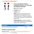 thumbnail image 2 of Front Air Suspension Strut Set - Compatible with 2016 - 2017 Mercedes-Benz Maybach S600 RWD, 2 of 2