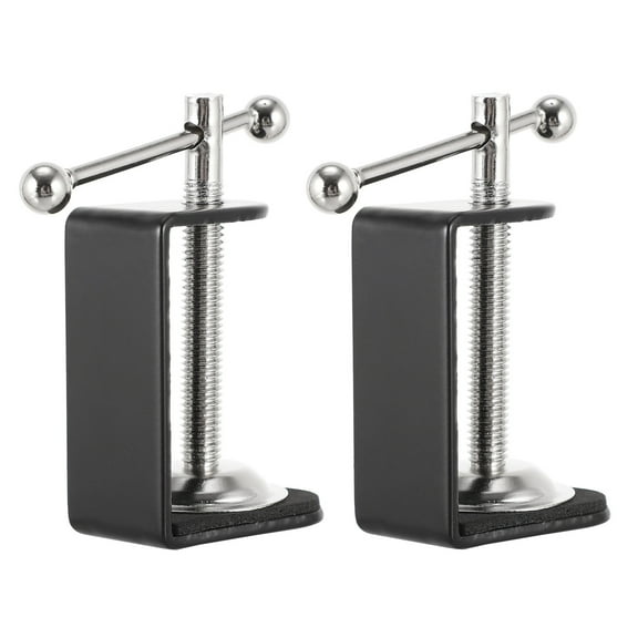 STRANDCHIC Heavy Duty Desk Table Mount Clamp 2pcs Universal Retaining Clips for Secure Tool and Equipment Holding