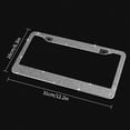 thumbnail image 2 of EING Car License Plate Frames Bling Crystal Diamonds Car Exterior Accessory for Women Girls,2pcs - Silver, 2 of 8
