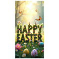 thumbnail image 2 of Colorful Floral Happy Easter Banner with Bunny and Eggs Backdrop Background Party Decorations for Easter Celebrations Photography Props Easter Parties Family Gatherings, 2 of 7