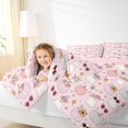 thumbnail image 4 of Manfei Cartoon Halloween 7pcs Queen Bedding,Turkey Pattern Bedding Comforter Set Queen,Pink Reversible, 4 of 7