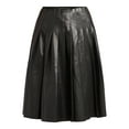 thumbnail image 5 of Scoop Women’s Faux Leather Pleated Midi Skirt, Sizes XS-XXL, 5 of 6