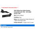 thumbnail image 2 of Side Sliding Door Roller Bracket - Compatible with 1996 - 2014 GMC Savana 1500 1997 1998 1999 2000 2001 2002 2003 2004 2005 2006 2007 2008 2009 2010 2011 2012 2013, 2 of 3